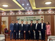 Mr. Ambassador and Counselor of Culture and Education Embassy of the Lao People's Democratic Republic in Vietnam visited and worked at Thai Nguyen University of Agriculture and Forestry.