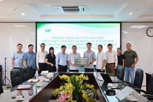 Leaders of Thai Nguyen University and BAF Vietnam Visit and Provide Support to Thai Nguyen University of Agriculture and Forestry Affected by Typhoon Matmo (Storm No. 11)